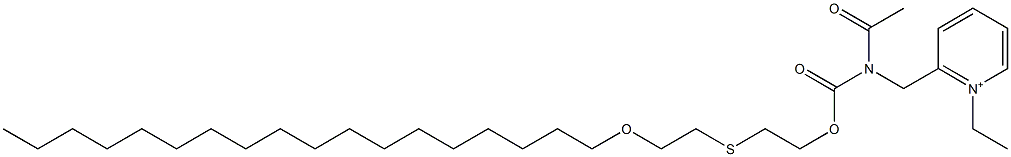 1-Ethyl-2-[N-acetyl-N-[2-[2-(octadecyloxy)ethylthio]ethoxycarbonyl]aminomethyl]pyridinium Struktur