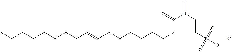 N-[(E)-9-Octadecenoyl]-N-methyltaurine potassium salt Struktur