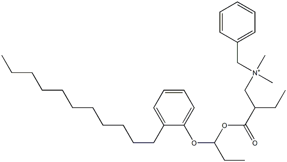 N,N-Dimethyl-N-benzyl-N-[2-[[1-(2-undecylphenyloxy)propyl]oxycarbonyl]butyl]aminium Structure