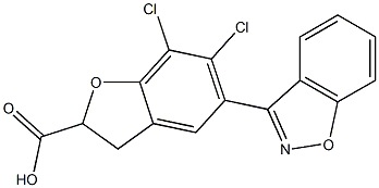 5-(1,2-Benzisoxazol-3-yl)-6,7-dichloro-2,3-dihydrobenzofuran-2-carboxylic acid