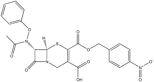 (6R,7S)-7-(Phenoxyacetylamino)-3-carboxycepham-3-ene-4-carboxylic acid 4-(p-nitrobenzyl) ester Struktur