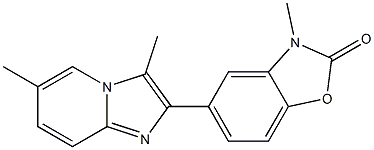 5-[3,6-Dimethyl-imidazo[1,2-a]pyridin-2-yl]-3-methyl-benzoxazol-2(3H)-one Struktur