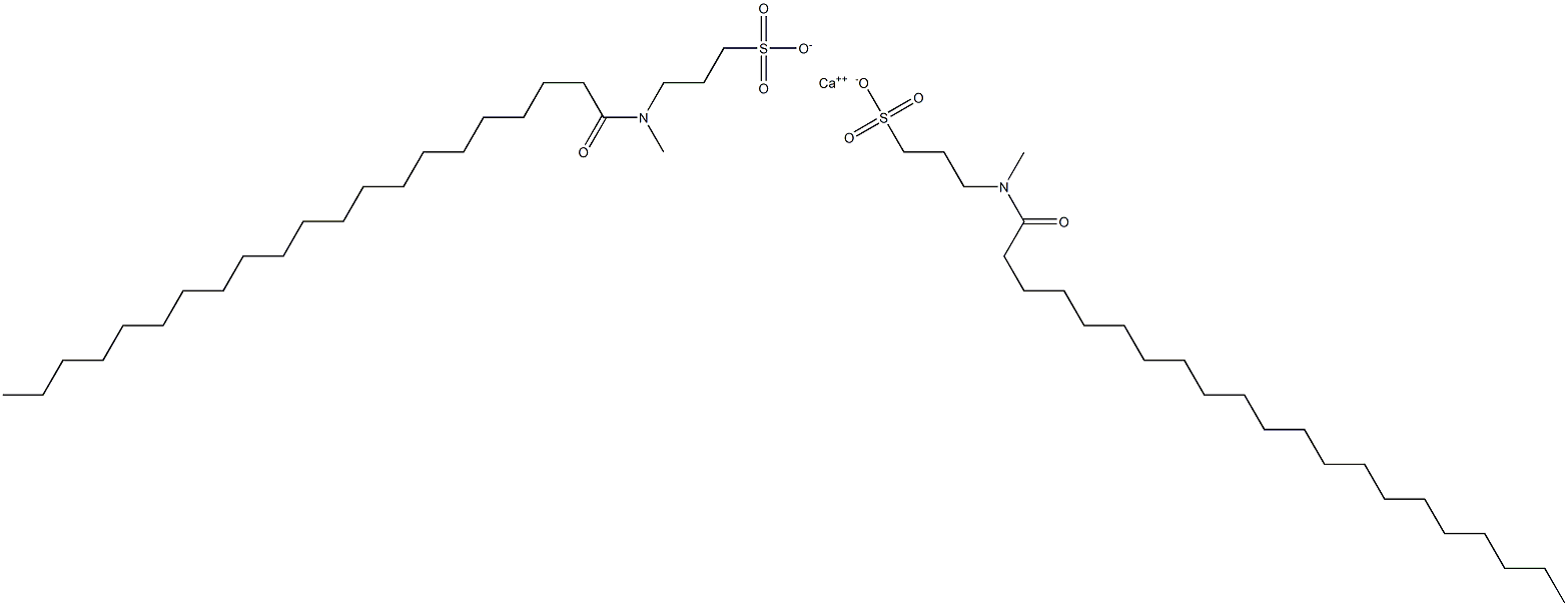 Bis[3-[N-(1-oxohenicosyl)-N-methylamino]-1-propanesulfonic acid]calcium salt Structure