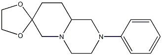 7,7-(Ethylenedioxy)-2-phenyloctahydro-2H-pyrido[1,2-a]pyrazine Struktur