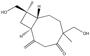 (1R,8S,10R)-4,10-Dimethyl-4,10-bis(hydroxymethyl)-7-methylenebicyclo[6.2.0]decan-5-one Struktur
