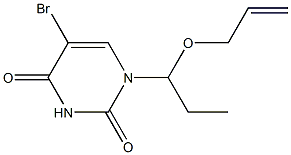 1-[1-(2-Propenyloxy)propyl]-5-bromouracil Structure
