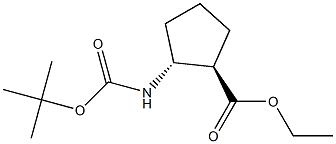 (1R,2R)-ethyl 2-((tert-butoxycarbonyl)amino)cyclopentanecarboxylate, 192385-81-2, 結(jié)構(gòu)式
