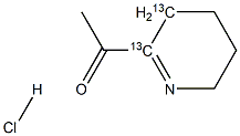 2-Acetyl-3,4,5,6-tetrahydropyridine-13C2 Hydrochloride Struktur