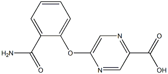 5-[2-(Aminocarbonyl)phenoxy]pyrazine-2-carboxylic acid Struktur