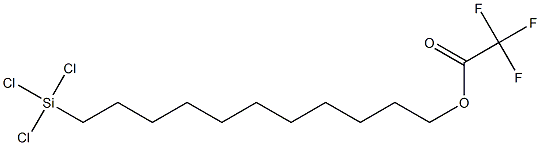 ((1-trifluoroacetyl)oxy)-11-(trichlorosilyl)undecane Struktur
