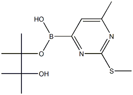 2-METHYLTHIO-6-METHYLPYRIMIDINE-4-BORONIC ACIS PINACOL ESTER Struktur