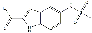 5-METHANESULFONYLAMINO INDOLE-2-CARBOXYLIC ACID Struktur
