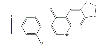 7-[3-chloro-5-(trifluoromethyl)-2-pyridinyl][1,3]dioxolo[4,5-g]quinolin-8(5H)-one Structure