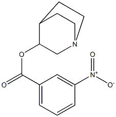1-azabicyclo[2.2.2]oct-3-yl 3-nitrobenzoate Struktur