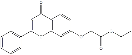 ethyl 2-[(4-oxo-2-phenyl-4H-chromen-7-yl)oxy]acetate Struktur