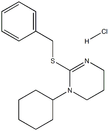 2-(benzylthio)-1-cyclohexyl-1,4,5,6-tetrahydropyrimidine hydrochloride Struktur