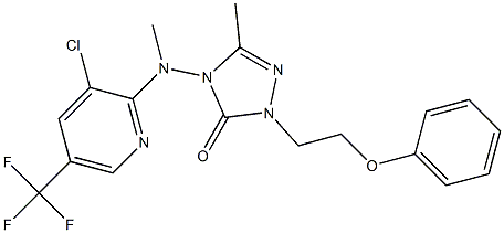 4-[[3-chloro-5-(trifluoromethyl)-2-pyridinyl](methyl)amino]-5-methyl-2-(2-phenoxyethyl)-2,4-dihydro-3H-1,2,4-triazol-3-one Struktur