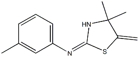 N1-(4,4-dimethyl-5-methylidene-1,3-thiazolan-2-yliden)-3-methylaniline Struktur