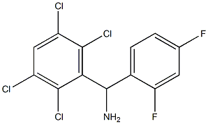 (2,4-difluorophenyl)(2,3,5,6-tetrachlorophenyl)methanamine Struktur