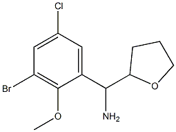 (3-bromo-5-chloro-2-methoxyphenyl)(oxolan-2-yl)methanamine Structure