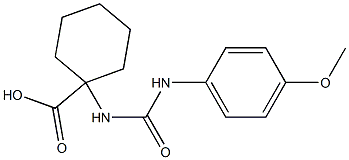 1-({[(4-methoxyphenyl)amino]carbonyl}amino)cyclohexanecarboxylic acid Struktur