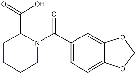 1-(1,3-benzodioxol-5-ylcarbonyl)piperidine-2-carboxylic acid Struktur