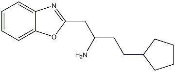 1-(1,3-benzoxazol-2-yl)-4-cyclopentylbutan-2-amine Struktur