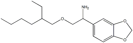 1-(2H-1,3-benzodioxol-5-yl)-2-[(2-ethylhexyl)oxy]ethan-1-amine Struktur