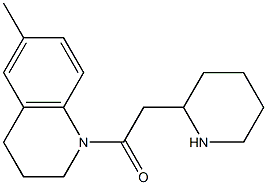 1-(6-methyl-1,2,3,4-tetrahydroquinolin-1-yl)-2-(piperidin-2-yl)ethan-1-one Struktur