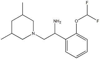 1-[2-(difluoromethoxy)phenyl]-2-(3,5-dimethylpiperidin-1-yl)ethanamine Struktur