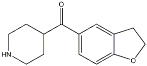 2,3-dihydro-1-benzofuran-5-yl(piperidin-4-yl)methanone Struktur