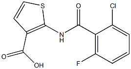 2-[(2-chloro-6-fluorobenzene)amido]thiophene-3-carboxylic acid Struktur