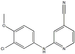 2-[(3-chloro-4-methoxyphenyl)amino]isonicotinonitrile Struktur