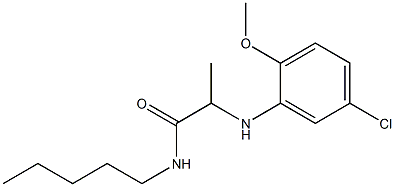 2-[(5-chloro-2-methoxyphenyl)amino]-N-pentylpropanamide Struktur