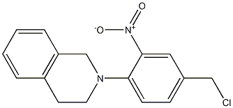 2-[4-(chloromethyl)-2-nitrophenyl]-1,2,3,4-tetrahydroisoquinoline Struktur