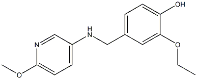 2-ethoxy-4-{[(6-methoxypyridin-3-yl)amino]methyl}phenol Struktur