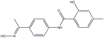 2-hydroxy-N-{4-[1-(hydroxyimino)ethyl]phenyl}-4-methylbenzamide Struktur