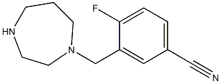 3-(1,4-diazepan-1-ylmethyl)-4-fluorobenzonitrile Struktur