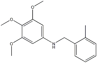 3,4,5-trimethoxy-N-[(2-methylphenyl)methyl]aniline Struktur
