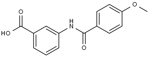 3-[(4-methoxybenzoyl)amino]benzoic acid Struktur