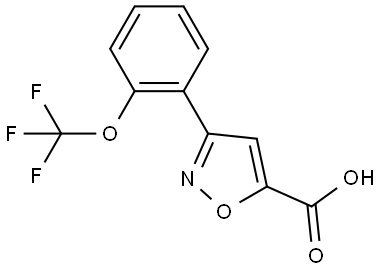 3-[2-(trifluoromethoxy)phenyl]-1,2-oxazole-5-carboxylic acid Struktur