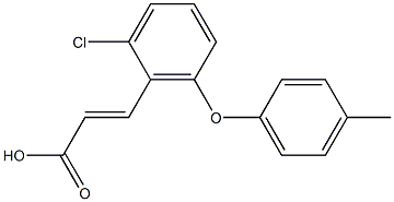 3-[2-chloro-6-(4-methylphenoxy)phenyl]prop-2-enoic acid Struktur