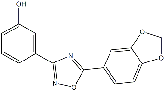 3-[5-(2H-1,3-benzodioxol-5-yl)-1,2,4-oxadiazol-3-yl]phenol Struktur