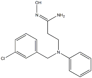 3-{[(3-chlorophenyl)methyl](phenyl)amino}-N'-hydroxypropanimidamide Struktur
