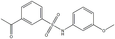 3-acetyl-N-(3-methoxyphenyl)benzene-1-sulfonamide Struktur