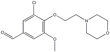 3-chloro-5-methoxy-4-[2-(morpholin-4-yl)ethoxy]benzaldehyde Struktur