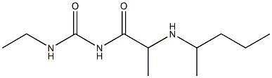 3-ethyl-1-[2-(pentan-2-ylamino)propanoyl]urea Struktur