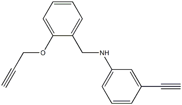 3-ethynyl-N-{[2-(prop-2-yn-1-yloxy)phenyl]methyl}aniline Struktur