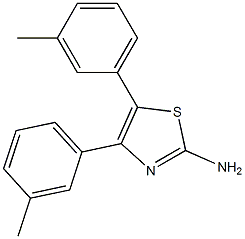 4,5-bis(3-methylphenyl)-1,3-thiazol-2-amine Struktur