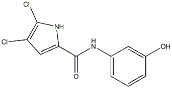 4,5-dichloro-N-(3-hydroxyphenyl)-1H-pyrrole-2-carboxamide Struktur